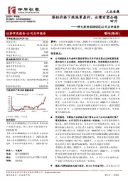 公司点评报告：煤铝价格下跌拖累盈利，业绩有望企稳回升