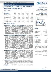 2023年报点评:汽车电子业务超预期高增,看好汽车电装业务长期成长