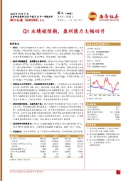 Q1业绩超预期,盈利能力大幅回升