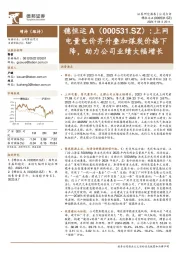 上网电量电价齐升叠加煤炭价格下降，助力公司业绩大幅增长