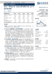 2024一季报点评：高价位带快增引领，Q1开局表现亮眼