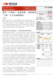 落实“归核化”发展战略,创新驱动“338”大产品持续增长