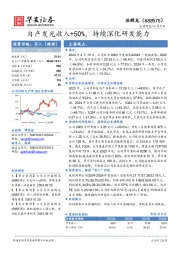 自产发光收入+50%，持续深化研发能力