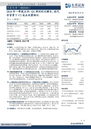 2024年一季报点评：Q1净利同比增长，低气价背景下C2成本优势强化