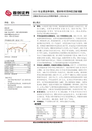 公司简评报告：2023年业绩逆势增长，新材料项目持续贡献增量