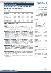 2024Q1业绩点评:Q1业绩实现稳健增长,海外配用电系统升级趋势已定