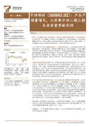 产品产销量增长，江苏新中洲二期三期未来有望贡献利润