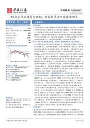 23年全年业绩符合预期，新材料多点开花持续增长