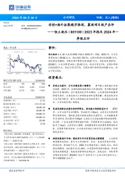 非挖+海外拓展稳步推进，募投项目投产在即2023年报及2024年一 季报点评