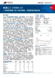 一季度高基数下收入增长稳健,经营效能改善显著