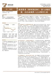 Q1业绩高增,光伏玻璃第二主业雏形已现