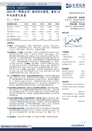 2024年一季报点评：盈利同比修复，看好24年长丝景气改善