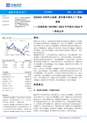 2023年年报及2024年一季报点评：2024Q1利润同比高增，看好塞尔维亚工厂贡献增量