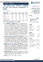 2023年报及2024年一季报点评：业绩超预期，看好“新兴市场开拓+产品结构升级”双轮驱动