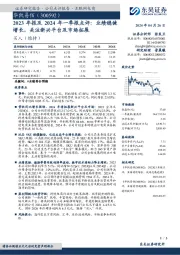 2023年报及2024年一季报点评：业绩稳健增长，关注新兴平台及市场拓展