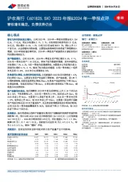 2023年报&2024年一季报点评：营收增长稳定，负债优势仍在