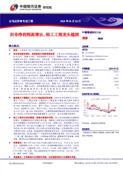 扣非净利润高增长，轻工工程龙头稳固 推荐