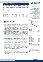 2023年报及2024年一季报点评：一季度利润受到税收因素扰动，现金分红同比显著增长