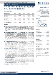 2023年报&2024年一季报点评：高基数消化殆尽，未来环比有望持续改善