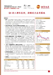 Q1收入增长良好,持续发力应用落地