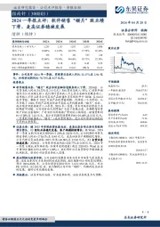 2024一季报点评:软件销售“错月”致业绩下滑,麦高证券稳健发展