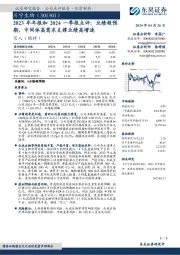 2023年年报和2024一季报点评：业绩超预期，中间体高需求支撑业绩高增速