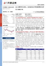 公司信息更新报告：Q1业绩同环比承压，拟完善硅石矿资源保障并发布员工持股计划