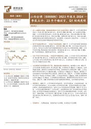 2023年报及2024一季报点评:23年平稳收官,Q1结构亮眼