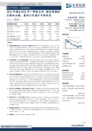 2023年报&2024年一季报点评：验收周期延长影响业绩，看好公司海外市场布局