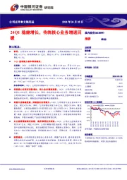 24Q1稳健增长，传统核心业务增速回暖