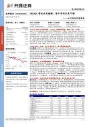 公司信息更新报告：2024Q1营收表现稳健，海外布局未来可期