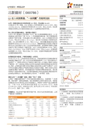 Q1收入利润高增，“一体两翼”布局再加码