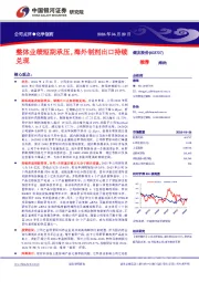 整体业绩短期承压,海外制剂出口持续兑现