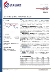 全年业绩符合预期,短期利润有所波动