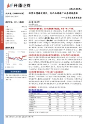 公司信息更新报告：经营业绩稳定增长，总代品牌推广业务增速亮眼