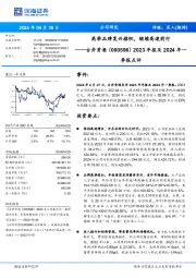 高举品牌复兴旗帜,继续高速前行2023年报及2024年一 季报点评