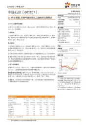 Q1符合预期，天然气直供和化工结构优化是亮点