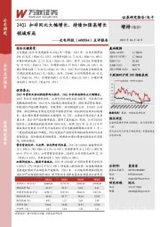 点评报告:24Q1扣非同比大幅增长,持续加强高增长领域布局