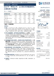 2024年一季报点评：Q1营收利润稳健增长，业绩略超市场预期