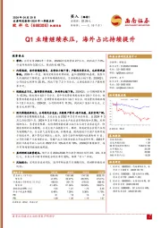 Q1业绩继续承压，海外占比持续提升