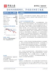 营收利润持续增长，多项技术取得了进展