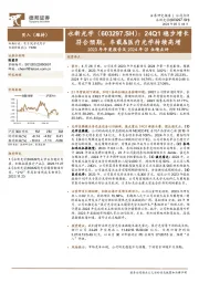 2023年年度报告及2024年Q1业绩点评：24Q1稳步增长符合预期，车载&医疗光学持续高增