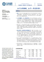 公司年报点评:23年业绩稳健,24年一季度高增长