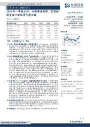 2024年一季报点评:业绩增速亮眼,有望持续受益于面板景气度回暖