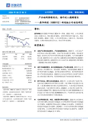 产品结构持续优化,海外收入稳健增长