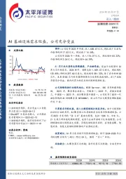 AI基础设施需求旺盛，公司充分受益