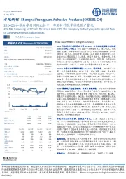 2024Q1扣非后净利润同比扭亏，布局特种胶带实现国产替代