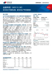 低毛利水平拖累业绩，新项目投产带来新增长