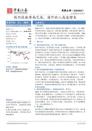 国内设施布局完成，海外收入高速增长