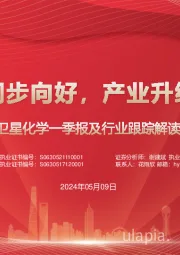 卫星化学一季报及行业跟踪解读:成本需求同步向好,产业升级守护成长